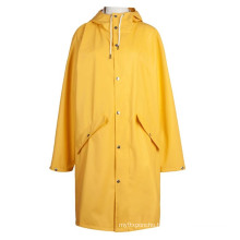 100% Waterproof PU/Polyester Impermeable Women's Raincoat